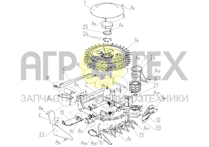 Блок барабанов правый (1401.80.61.000Ф) (№59 на схеме)